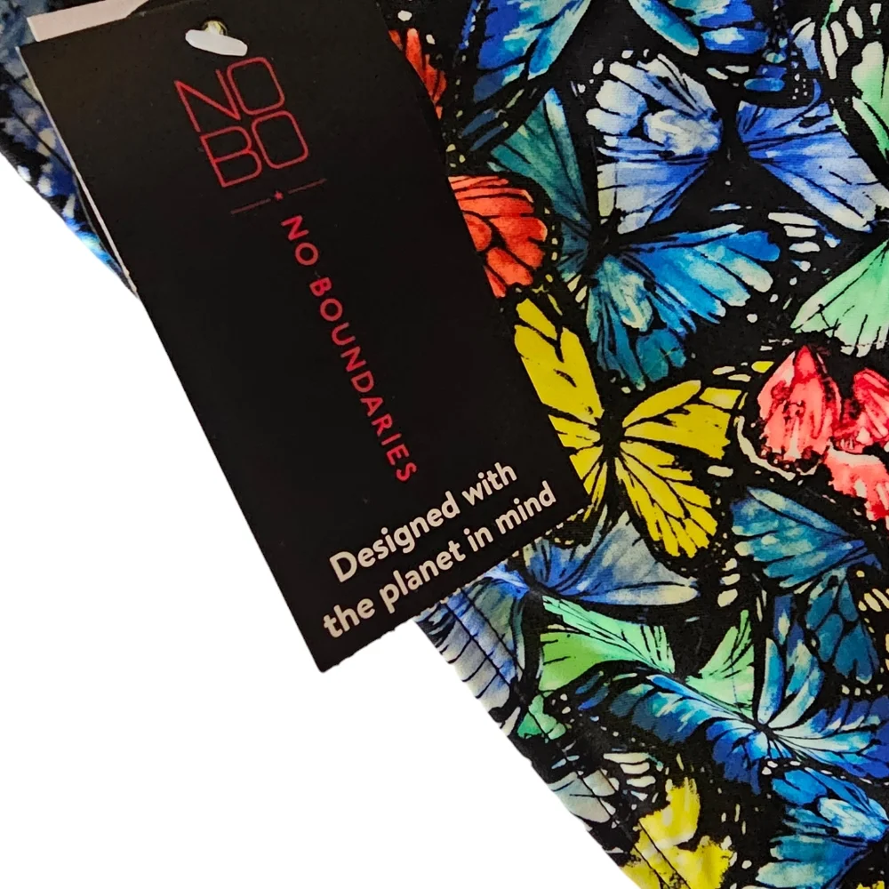 No Boundaries butterfly print bikini Swimwear top is size S 4-5 bottom M 7-9